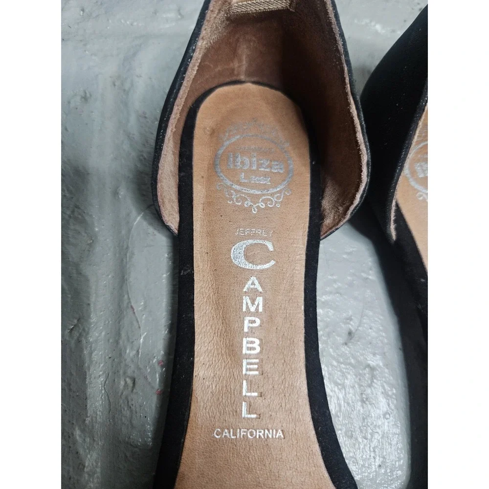 Jeffrey Campbell Women's Flat Size 8 Silver Black‎ Slip On Pointed Toe Shoes